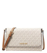 Michael Kors Vanilla Jet Set Logo Medium Cross Body Bag
