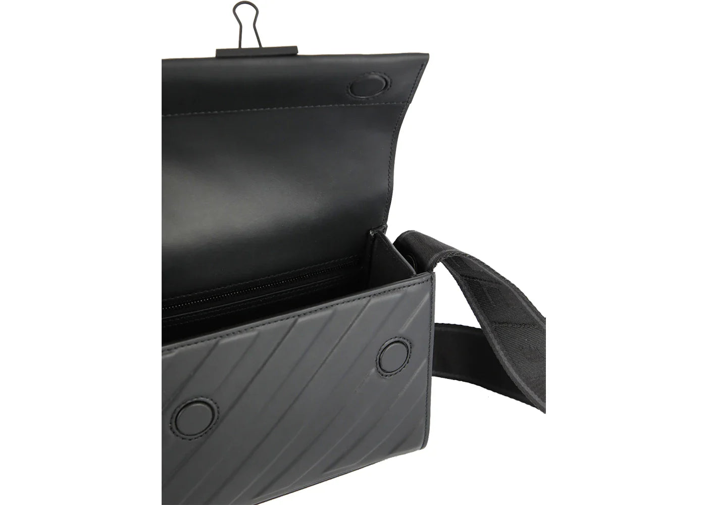 off-white clipper bag black