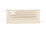 Off-White Embroidered Arrows Mask/Bag Beige/White