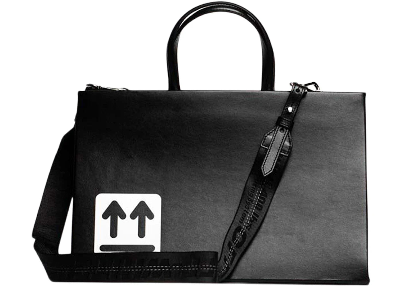off-white medium box bag black/white