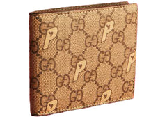 palace x gucci gg-p bi-fold wallet beige