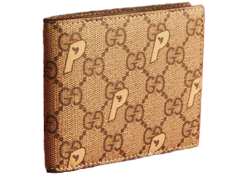 palace x gucci gg-p bi-fold wallet beige
