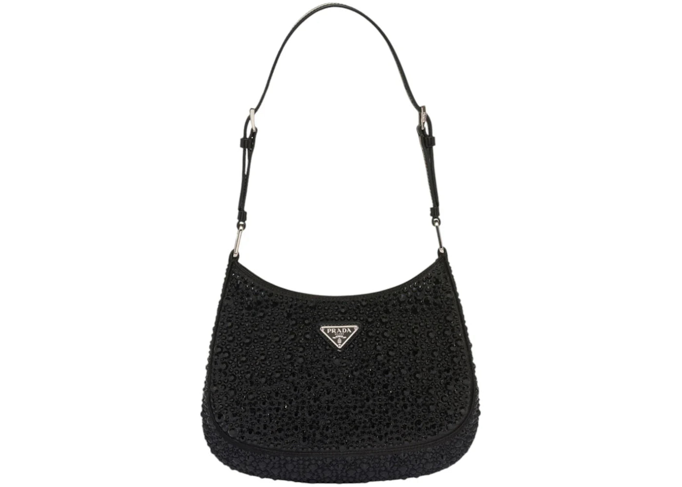 Prada Bag Cleo Satin Crystals Black