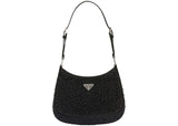 Prada Bag Cleo Satin Crystals Black