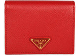 Prada Bifold Wallet (4 Card Slot) Saffiano Leather Red