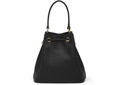 prada bucket bag saffiano leather gold-tone black