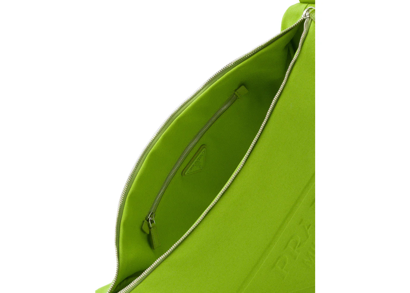 prada canvas triangle bag fern green