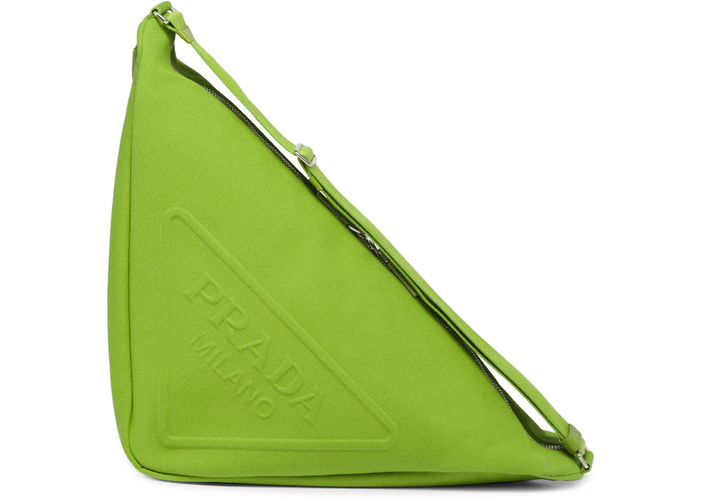 prada canvas triangle bag fern green