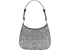 prada cleo satin bag with appliques metal