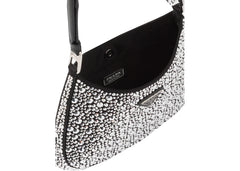 prada cleo satin bag with appliques metal