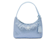 Prada Satin Crystal Mini-Bag Celeste