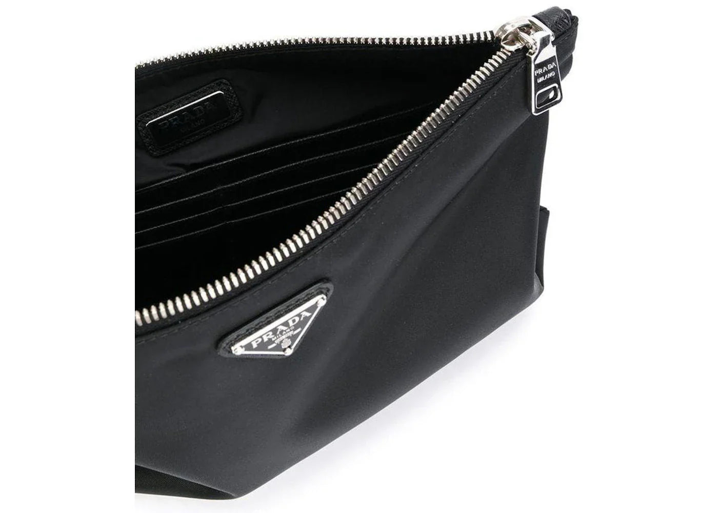 Prada Nylon Clutch Bag Small Black