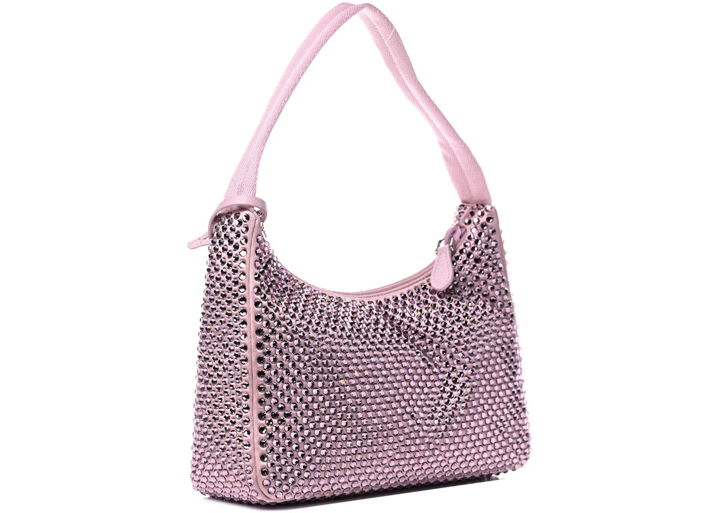 prada re-edition 2000 crystal bag pink