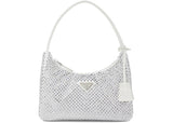 Prada Re-Edition 2000 Crystal Mini Bag White