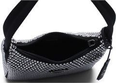 prada re-edition 2000 crystal mini bag black