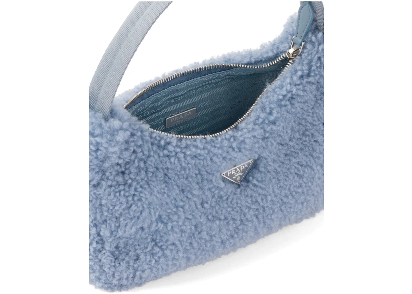 prada re-edition 2000 mini bag periwinkle blue