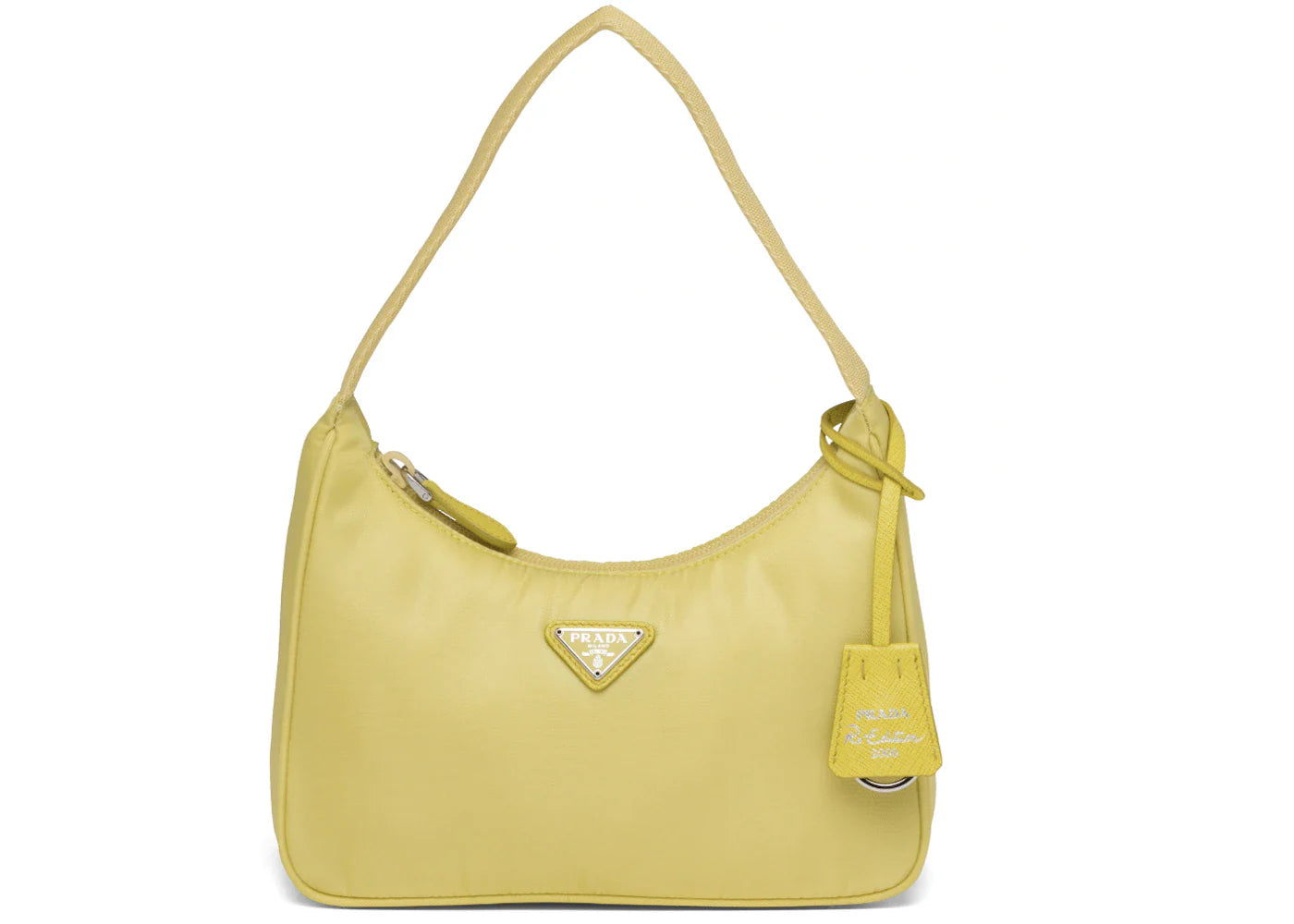 prada re-edition 2000 nylon bag mini pineapple yellow