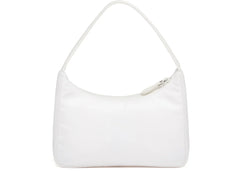 prada re-edition 2000 nylon mini bag white