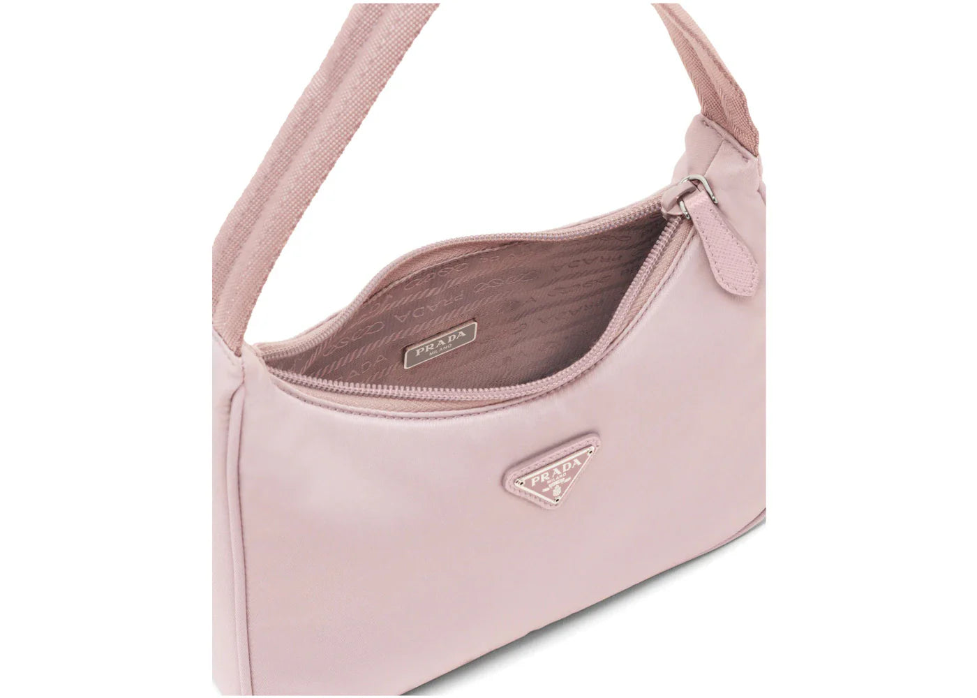 prada re-edition 2000 re-nylon mini bag alabaster pink