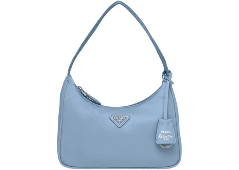 prada re-edition 2000 re-nylon mini bag celeste