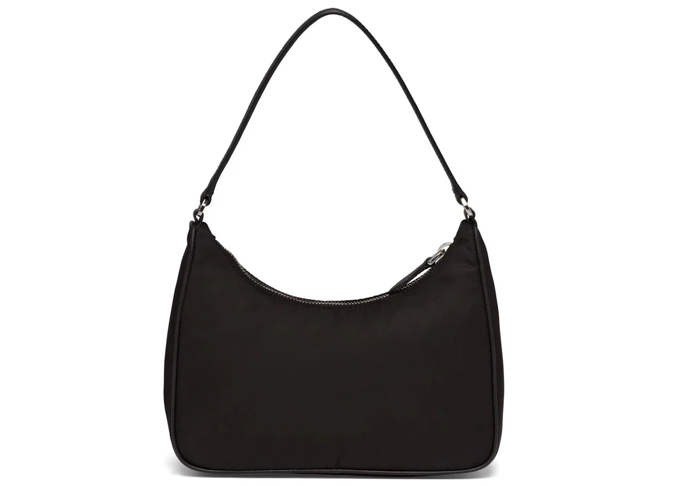 prada re-edition 2005 mini bag nylon saffiano leather strap black