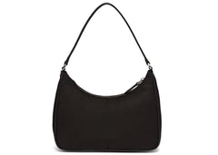 prada re-edition 2005 mini bag nylon saffiano leather strap black