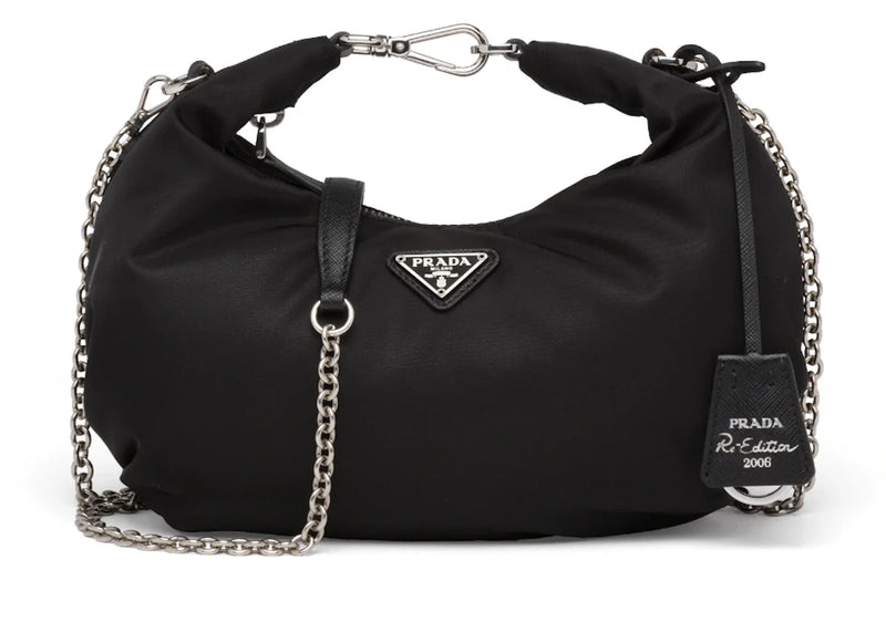 prada re-edition 2006 nylon bag black