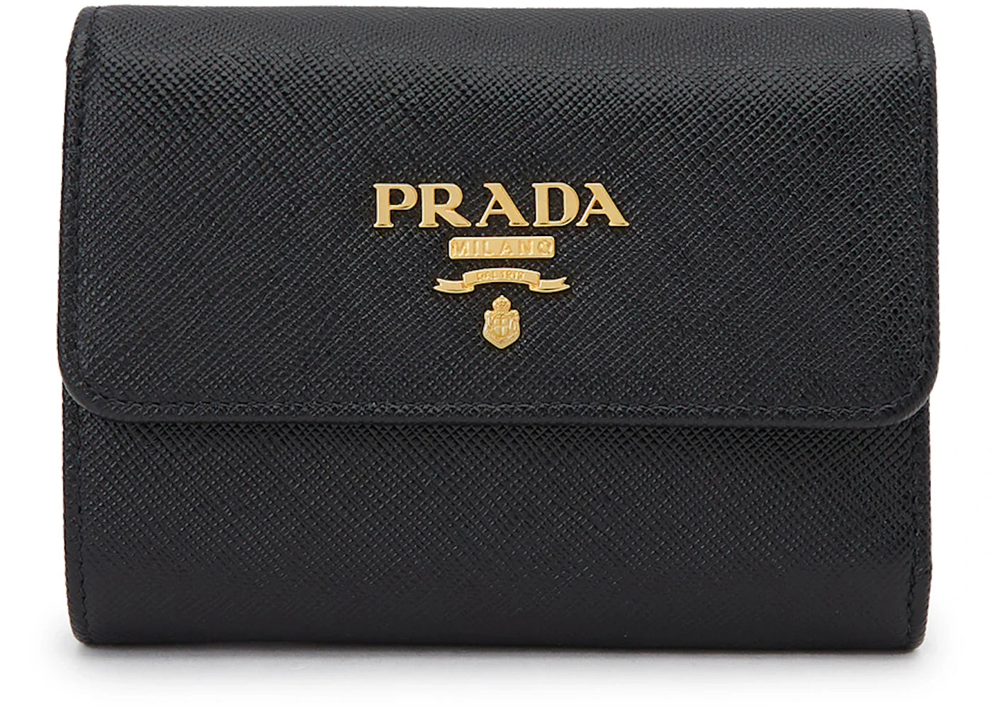 Prada Saffiano Short Wallet Black