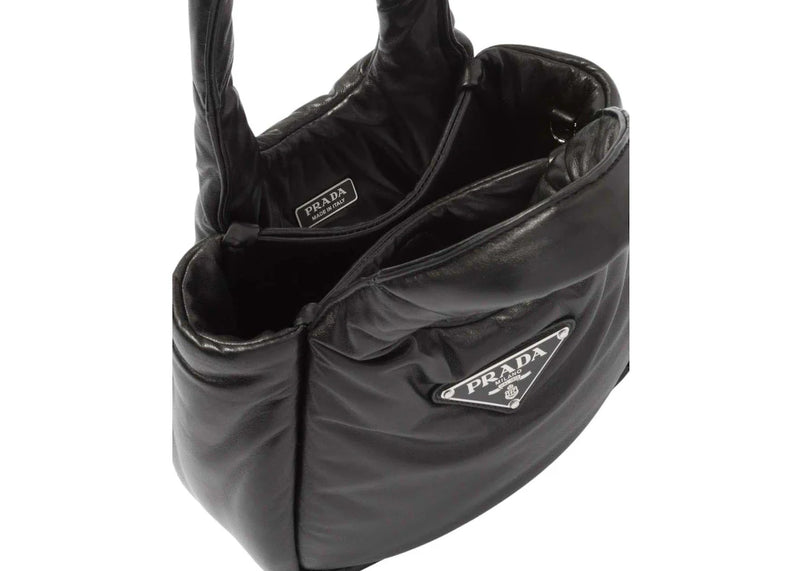 prada small padded soft nappa-leather bag black
