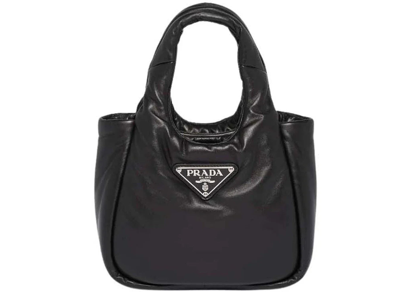 prada small padded soft nappa-leather bag black