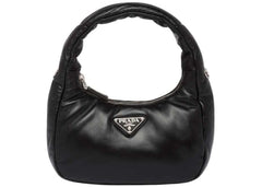 prada soft padded nappa-leather mini bag black