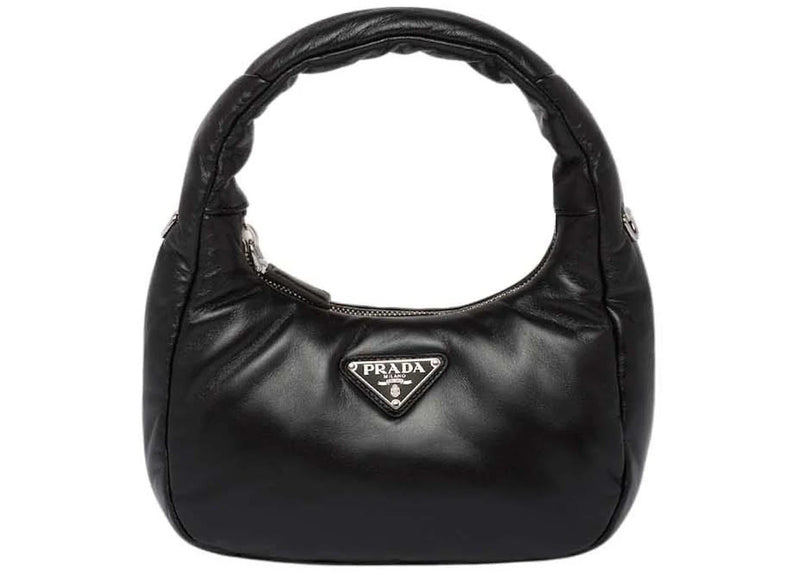 prada soft padded nappa-leather mini bag black