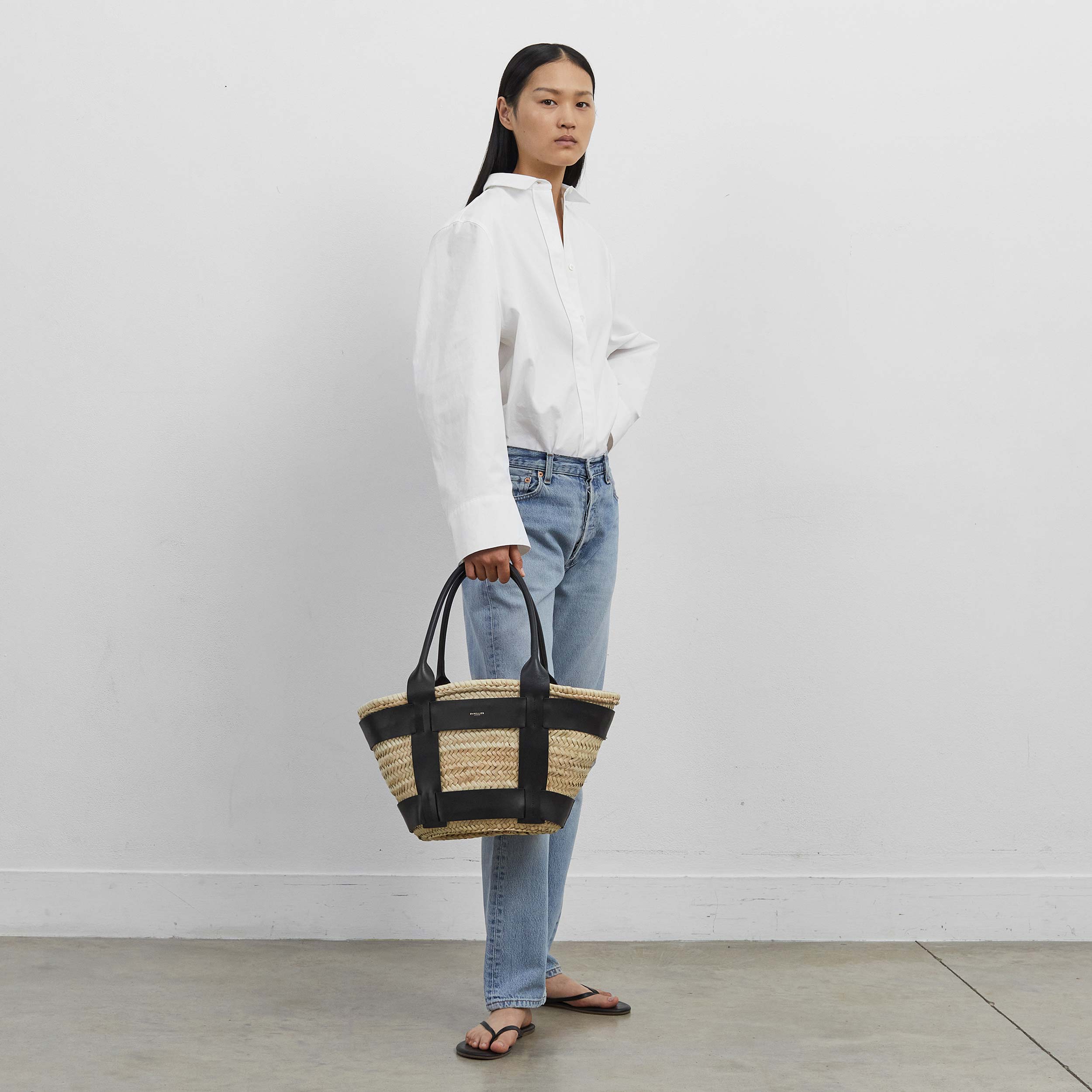 DeMellier The Santorini natural basket tan smooth