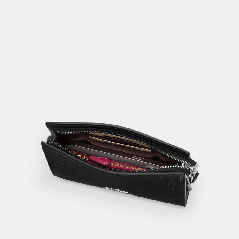 Coach Slim Crossbody Bag In Signature Canvas With Floral Print Gold Sand Multi