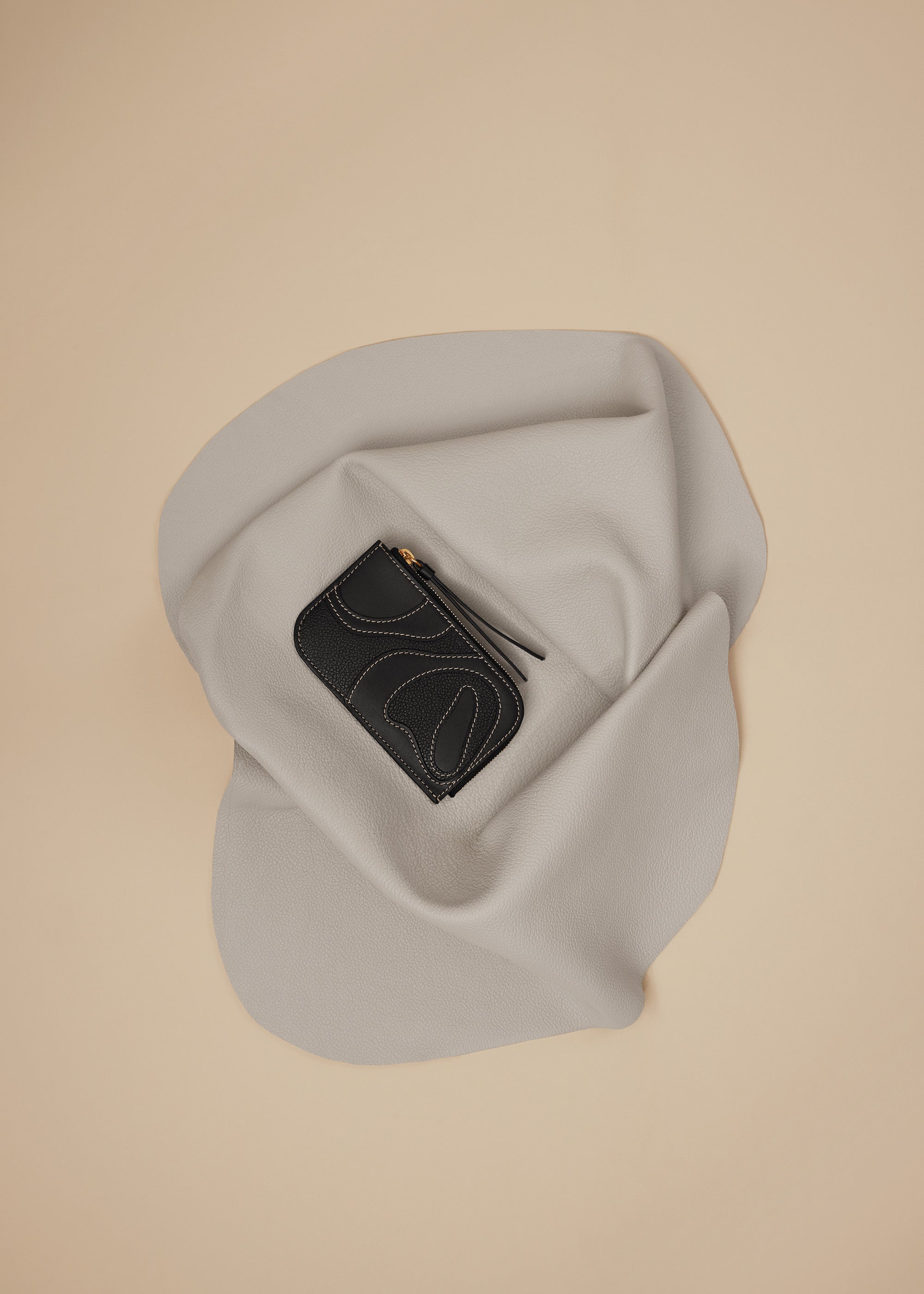 Polene Atla Card Holder - Duo Black