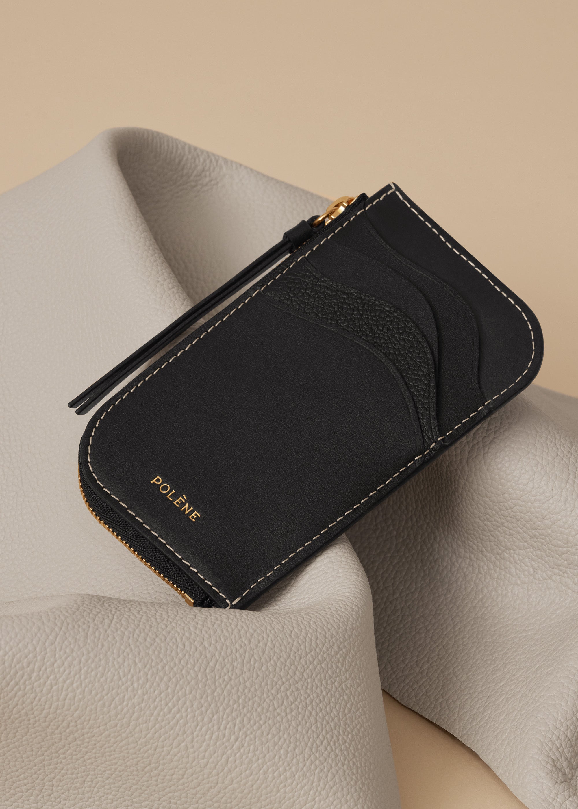 Polene Atla Card Holder Duo Black