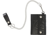 Supreme Leather Chain Wallet Black