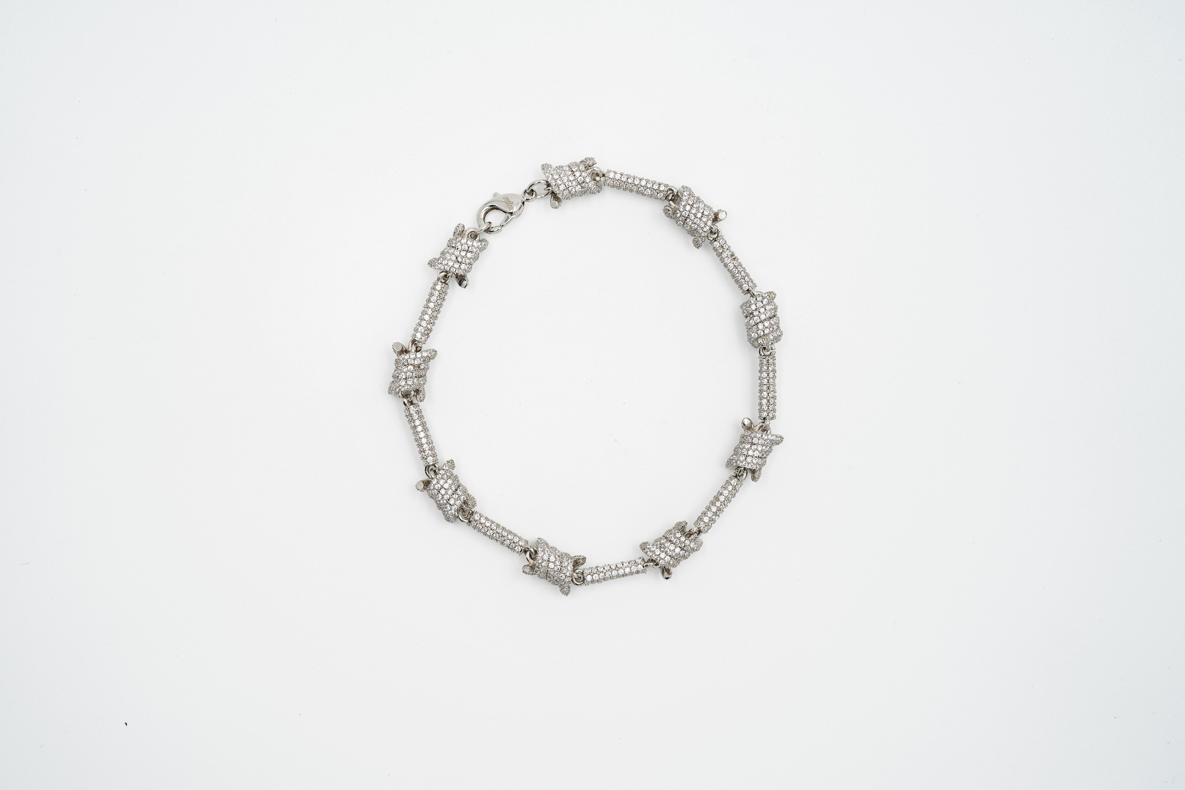 ICED BARBED WIRE BRACELET