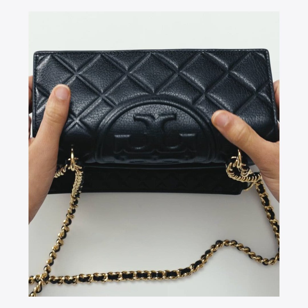 Tory Burch Small Fleming Shoulder Bag Vanilla Soft Serve