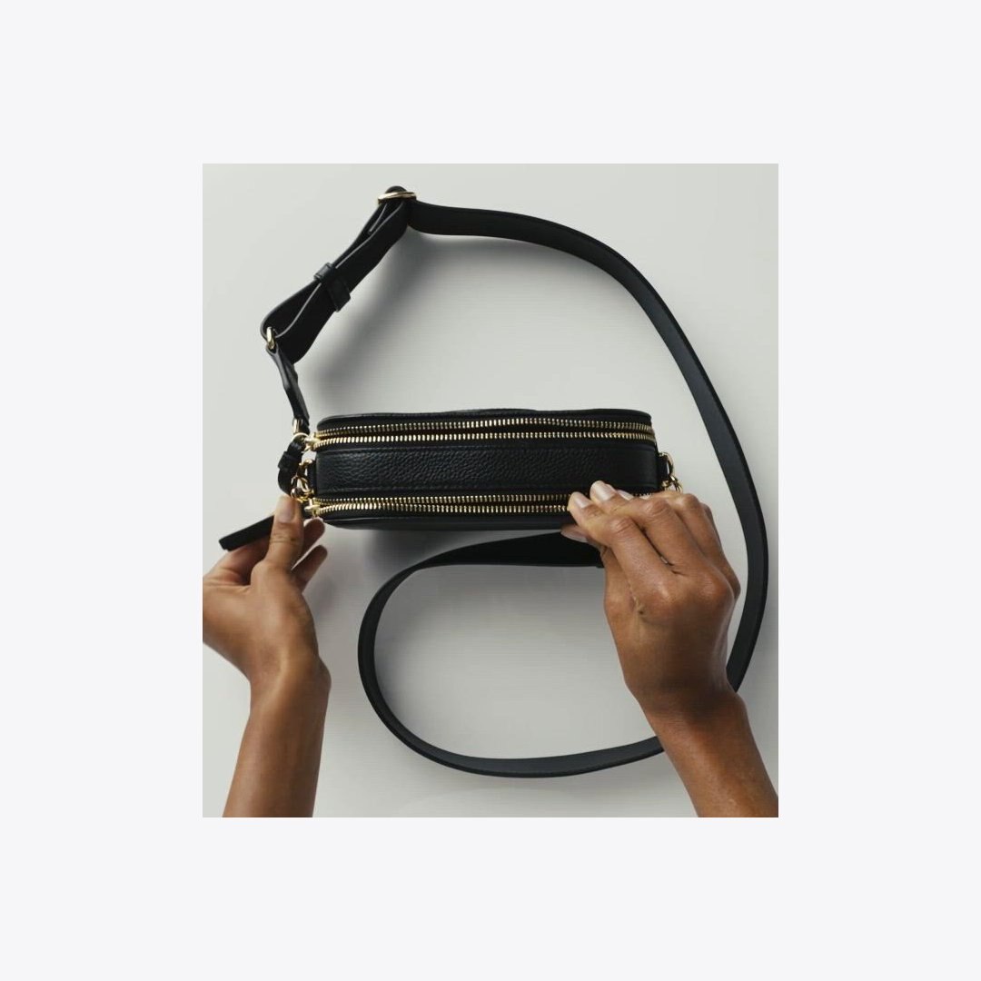 Tory Burch Mini Miller Denim Crossbody Bag Royal Navy