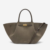DeMellier The Midi New York deep olive suede & deep olive smooth