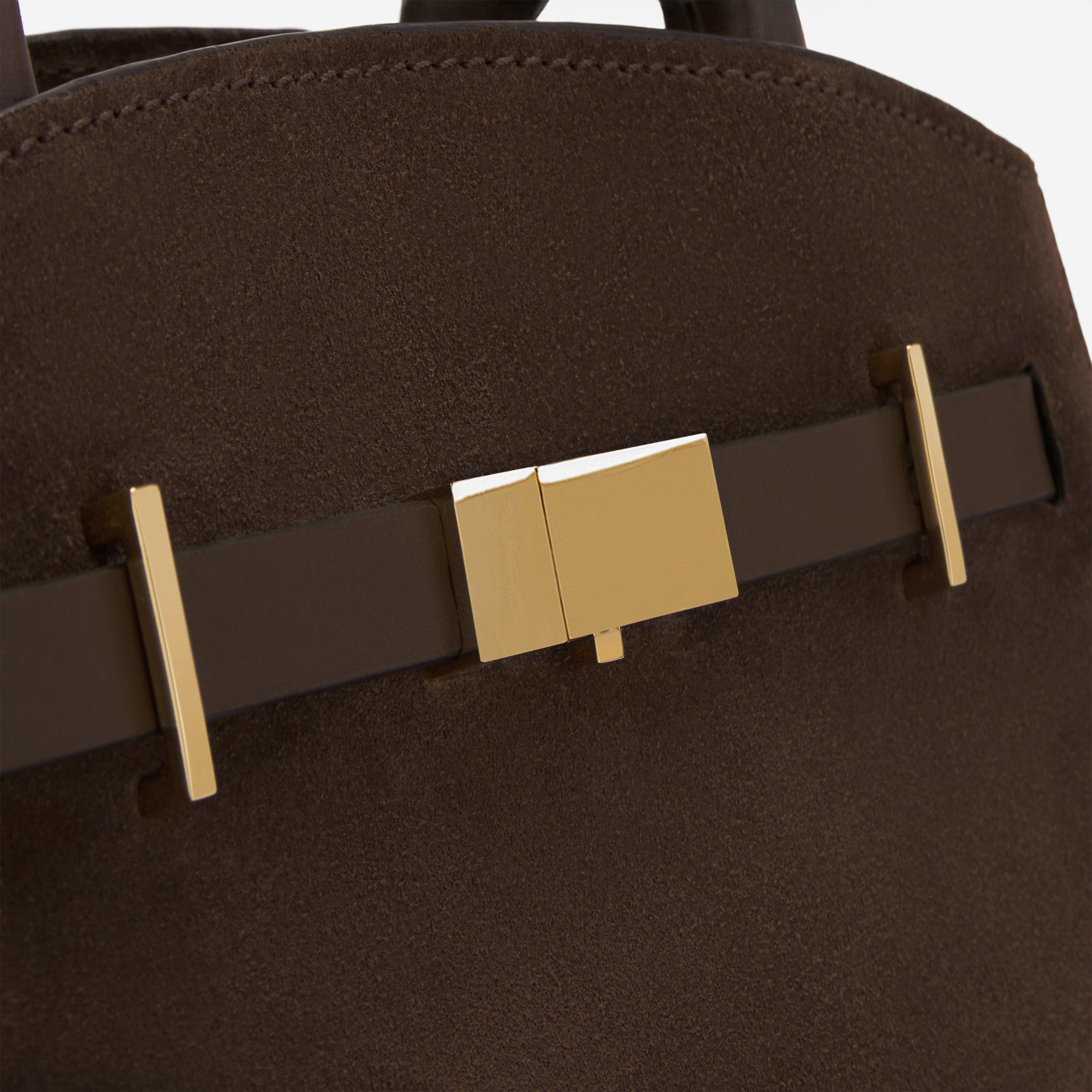 DeMellier The Small Hudson mocha suede & mocha smooth