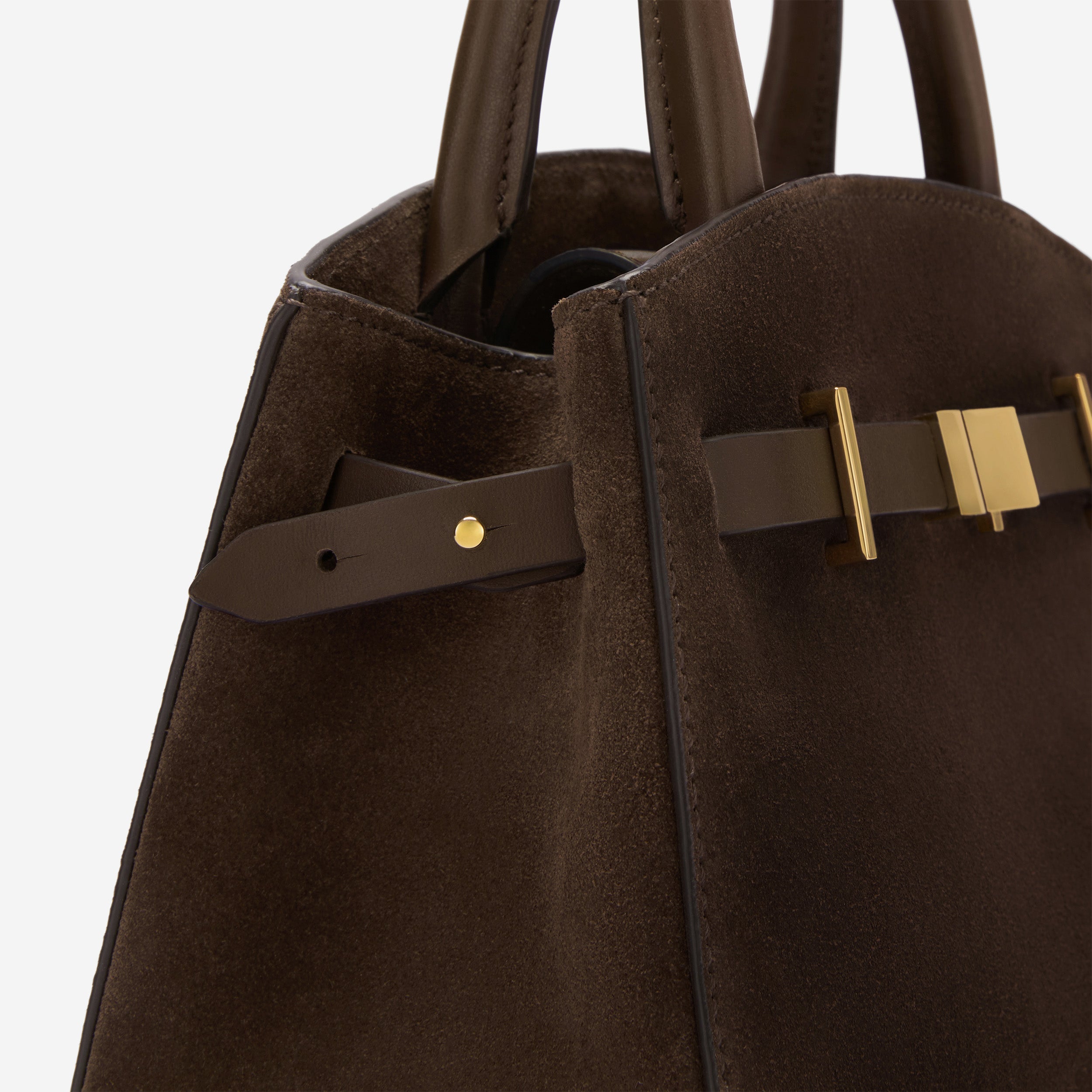 DeMellier The Small Hudson mocha suede & mocha smooth