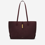 DeMellier The Tokyo Tote burgundy suede & burgundy smooth