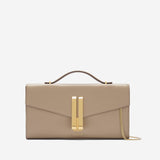DeMellier The Vancouver Clutch dark sand smooth
