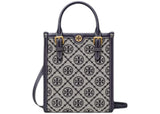 Tory Burch T Monogram Mini N/S Tote Navy