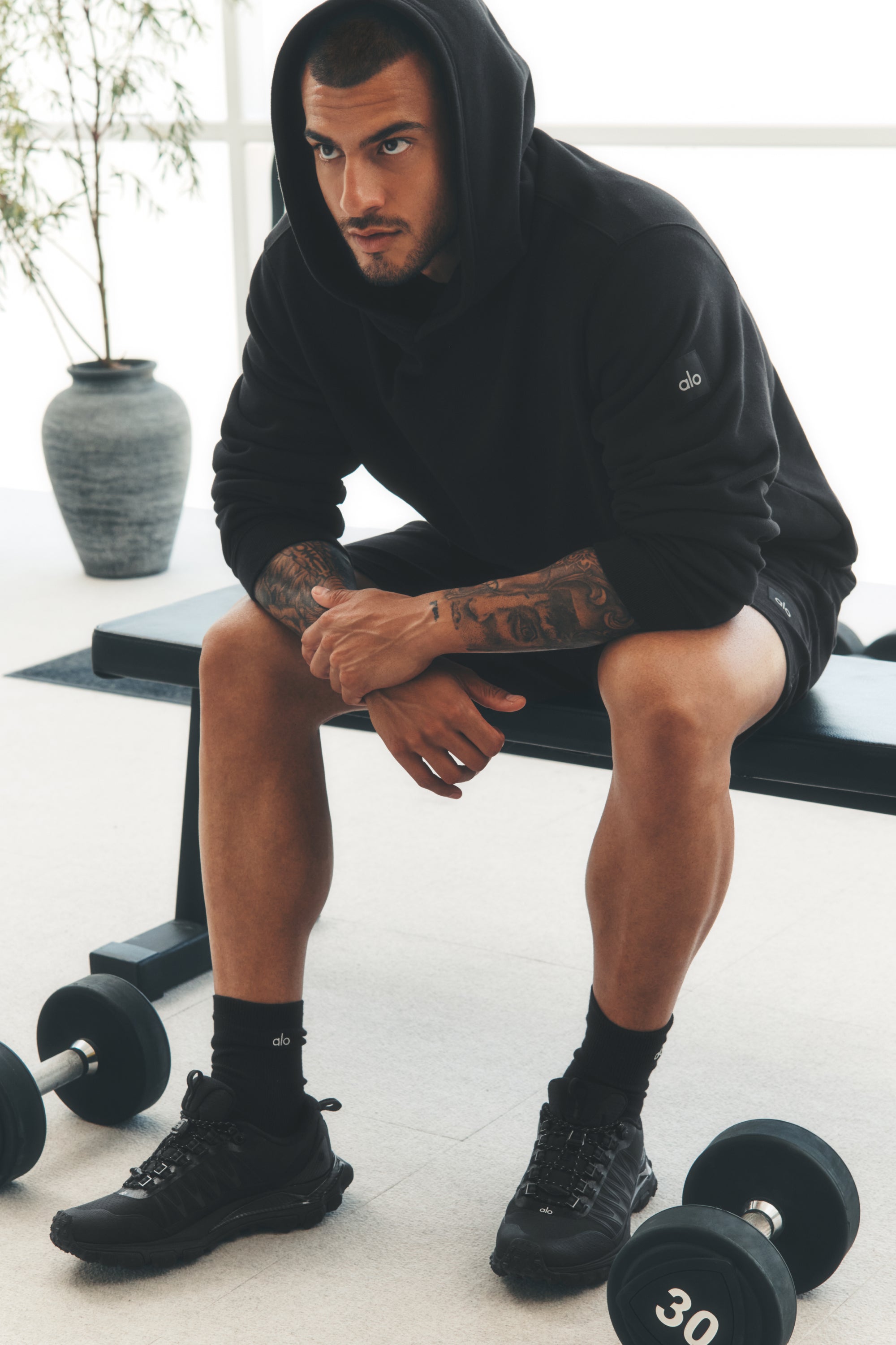 Alo Yoga Renown Heavy Weight Hoodie - Black