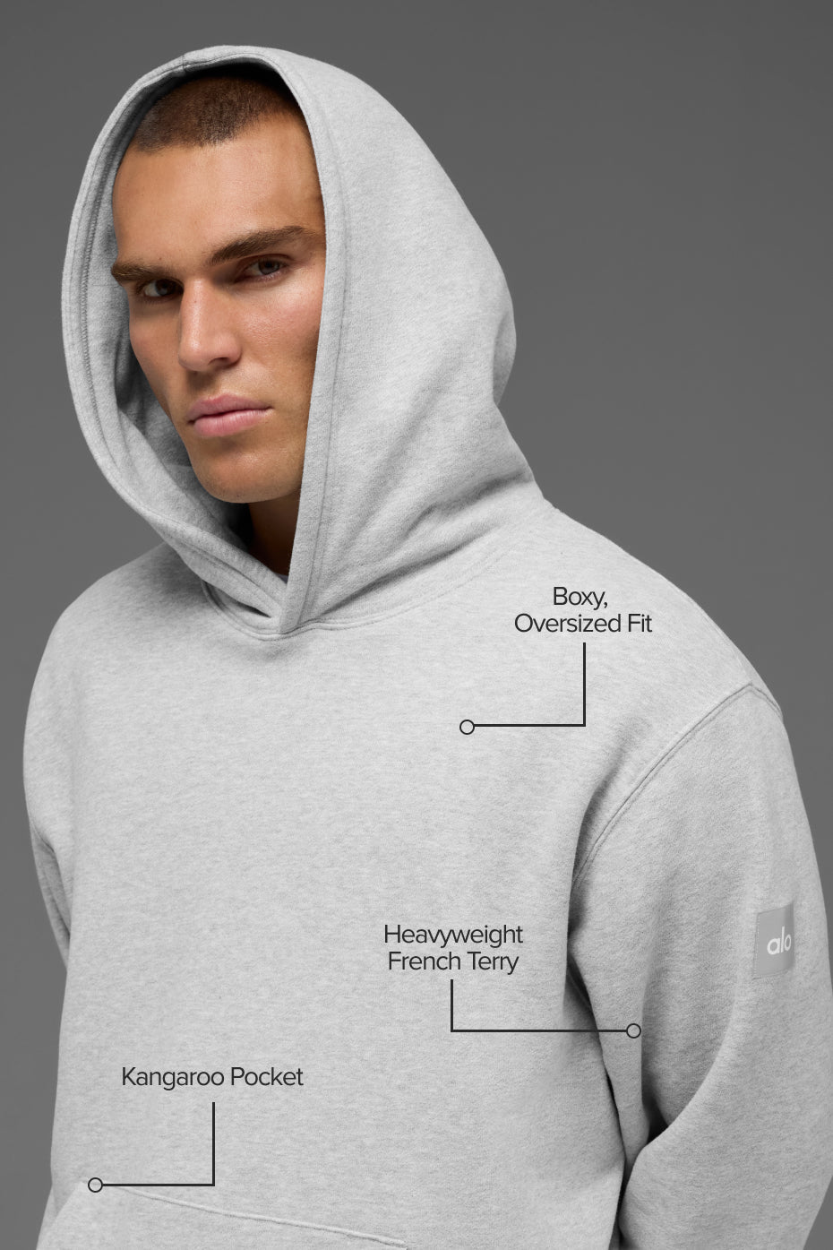 Alo Yoga Renown Heavy Weight Hoodie - Athletic Heather Grey