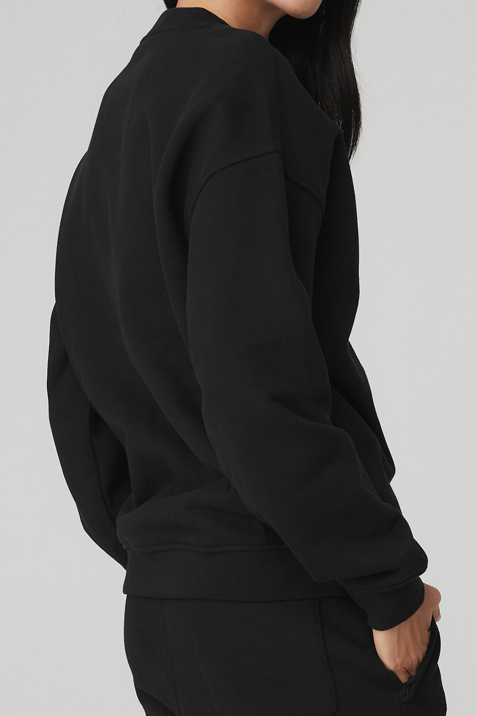 Alo Yoga Renown Heavy Weight Crew Neck Pullover - Black
