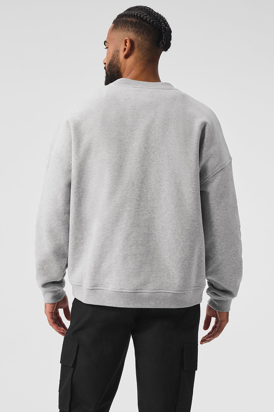 Alo Yoga Renown Heavy Weight Crew Neck Pullover - Athletic Heather Grey